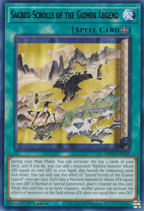 Sacred Scrolls of the Gizmek Legend [MP22-EN160] Rare | Odin's Place