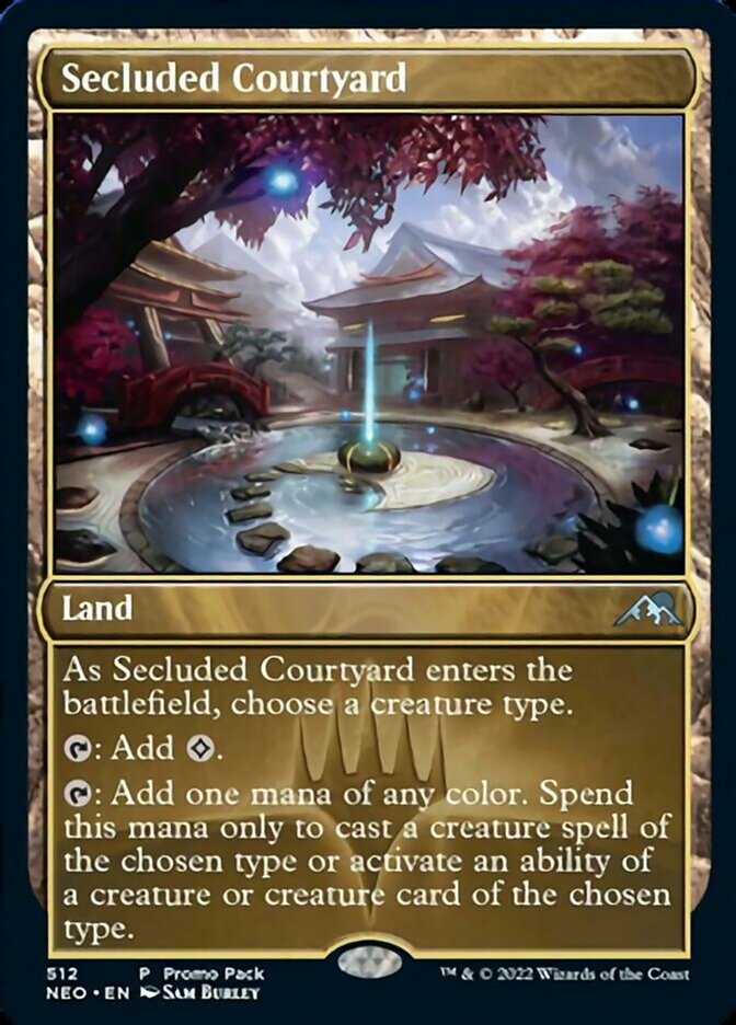 Secluded Courtyard (Promo Pack) [Kamigawa: Neon Dynasty Promos] | Odin's Place
