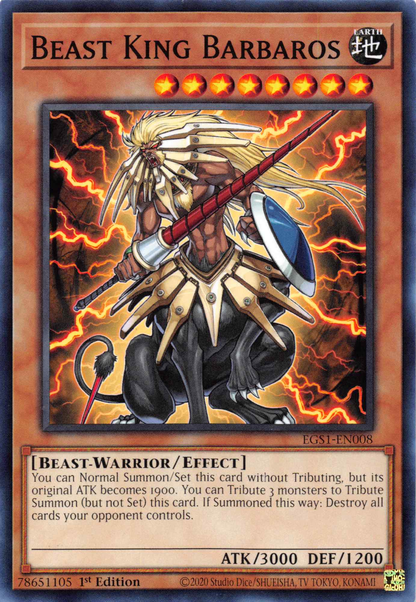 Beast King Barbaros [EGS1-EN008] Common | Odin's Place