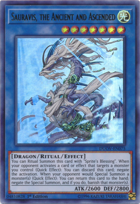 Sauravis, the Ancient and Ascended [DUOV-EN075] Ultra Rare | Odin's Place