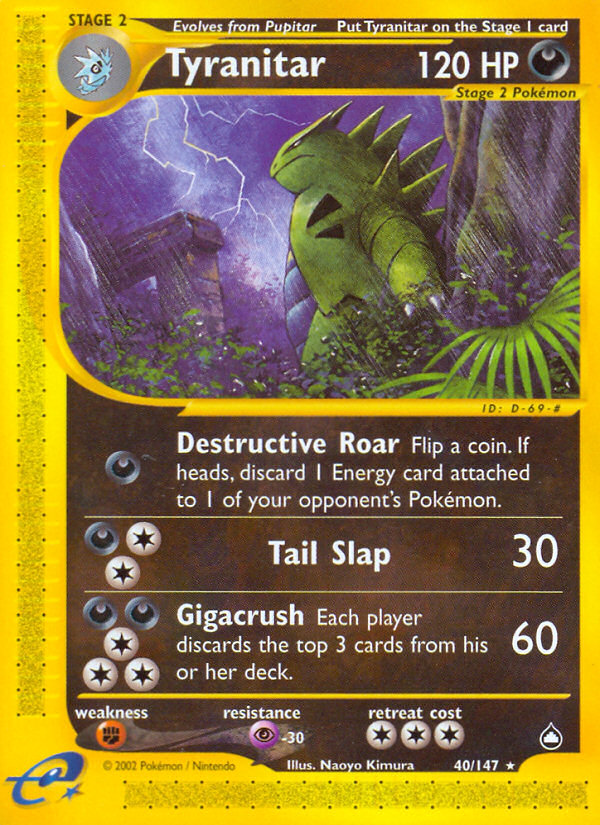 Tyranitar (40/147) [Aquapolis] | Odin's Place