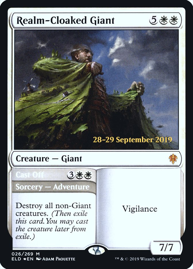 Realm-Cloaked Giant // Cast Off [Throne of Eldraine Prerelease Promos] | Odin's Place