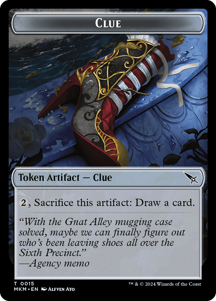 Thopter (0020) // Clue (0015) Double-Sided Token [Murders at Karlov Manor Tokens] | Odin's Place