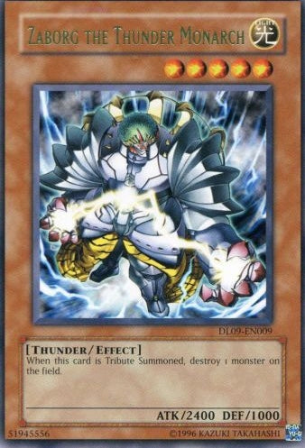 Zaborg the Thunder Monarch (Green) [DL09-EN009] Rare | Odin's Place