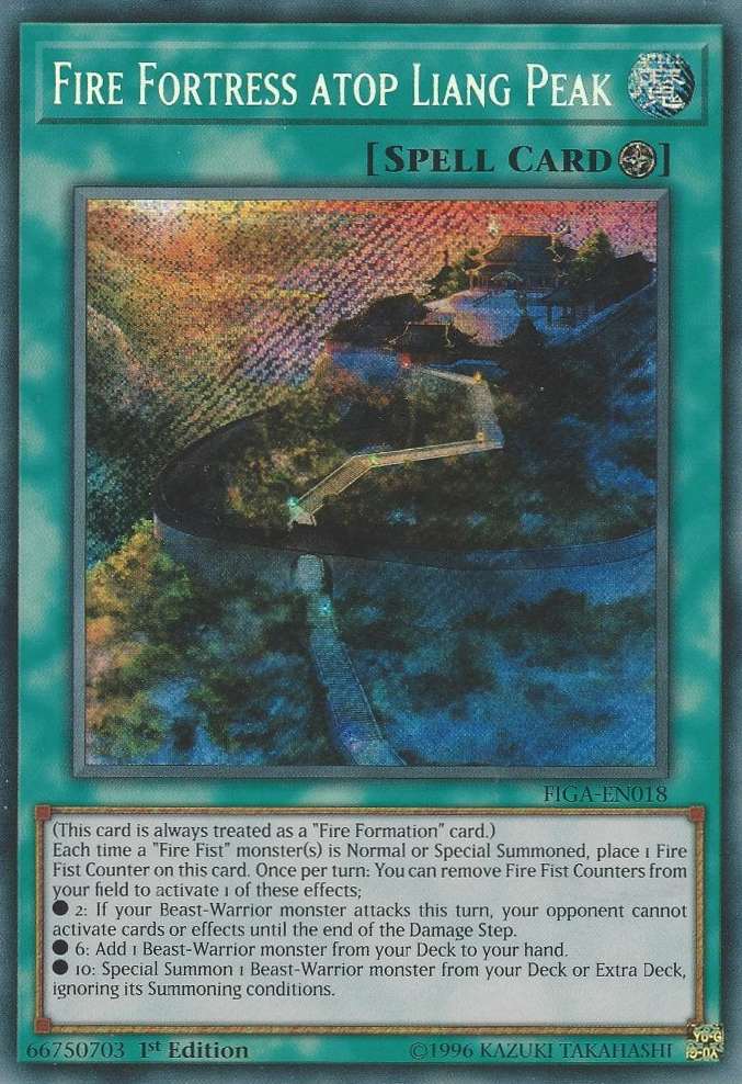 Fire Fortress atop Liang Peak [FIGA-EN018] Secret Rare | Odin's Place