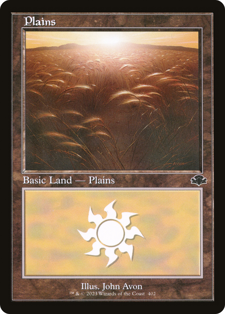Plains (402) (Retro) [Dominaria Remastered] | Odin's Place