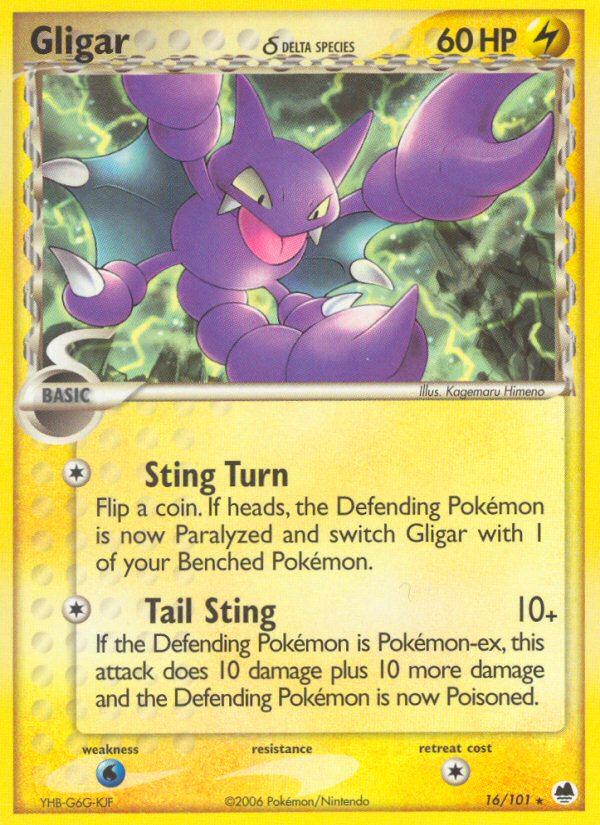 Gligar (16/101) (Delta Species) [EX: Dragon Frontiers] | Odin's Place