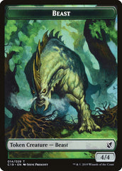 Beast (014) // Wurm Double-Sided Token [Commander 2019 Tokens] | Odin's Place