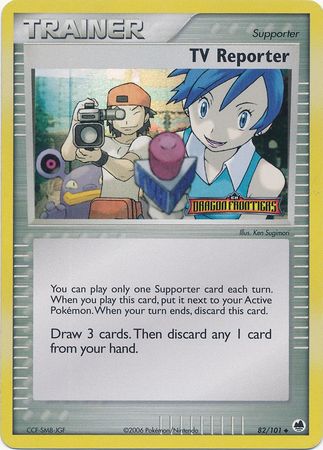 TV Reporter (82/101) (Stamped) [EX: Dragon Frontiers] | Odin's Place