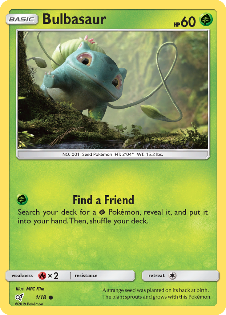 Bulbasaur (1/18) [Sun & Moon: Detective Pikachu] | Odin's Place