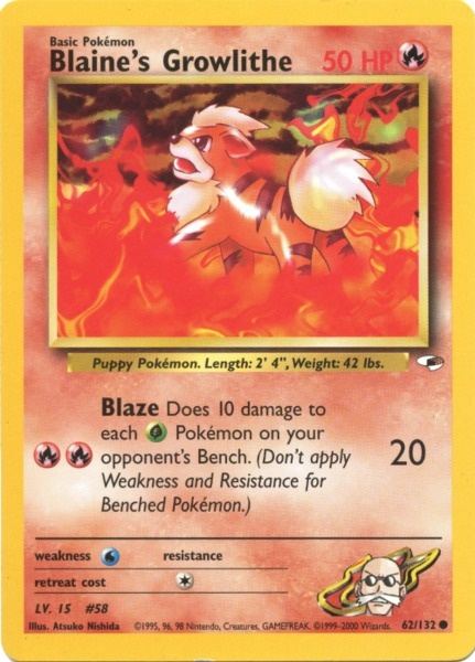 Blaine's Growlithe (62/132) [Gym Heroes Unlimited] | Odin's Place