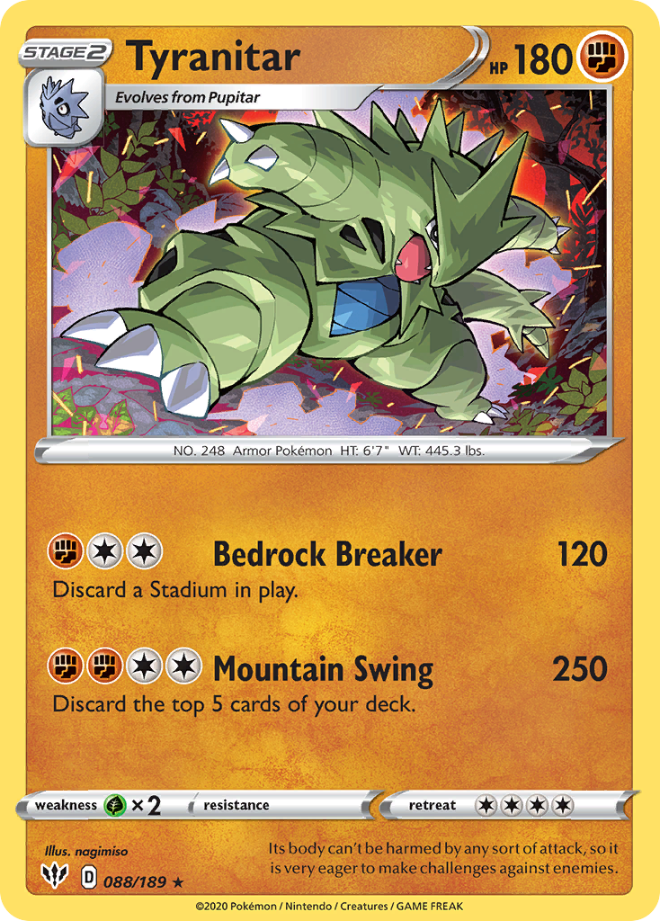 Tyranitar (088/189) [Sword & Shield: Darkness Ablaze] | Odin's Place