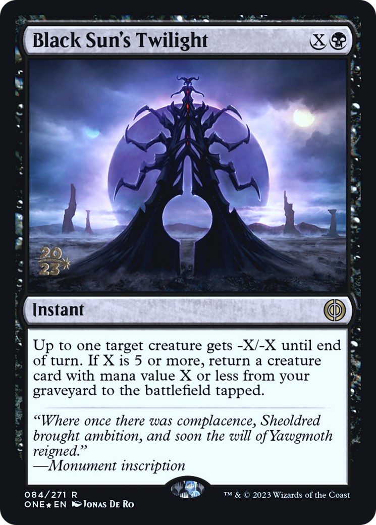 Black Sun's Twilight [Phyrexia: All Will Be One Prerelease Promos] | Odin's Place