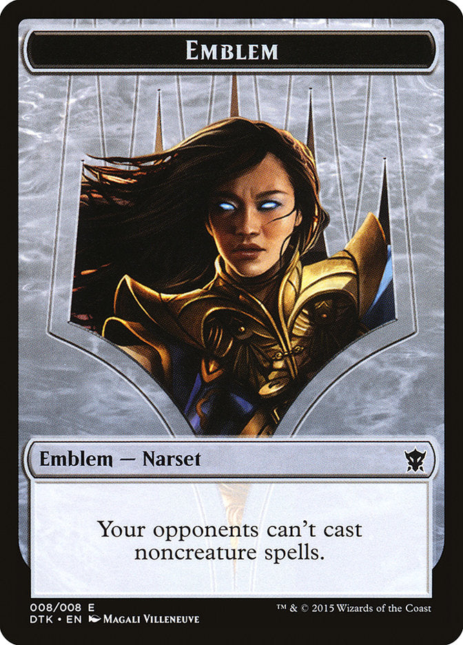 Narset Transcendent Emblem (8) [Dragons of Tarkir Tokens] | Odin's Place