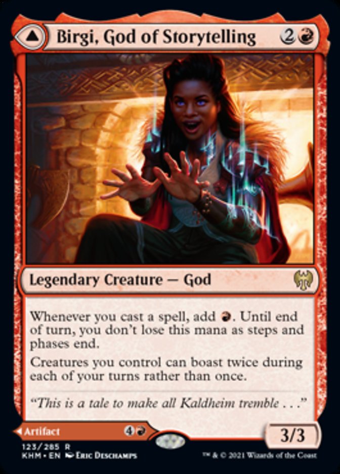 Birgi, God of Storytelling // Harnfel, Horn of Bounty [Kaldheim] | Odin's Place