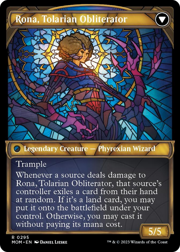 Rona, Herald of Invasion // Rona, Tolarian Obliterator (Showcase Planar Booster Fun) [March of the Machine] | Odin's Place