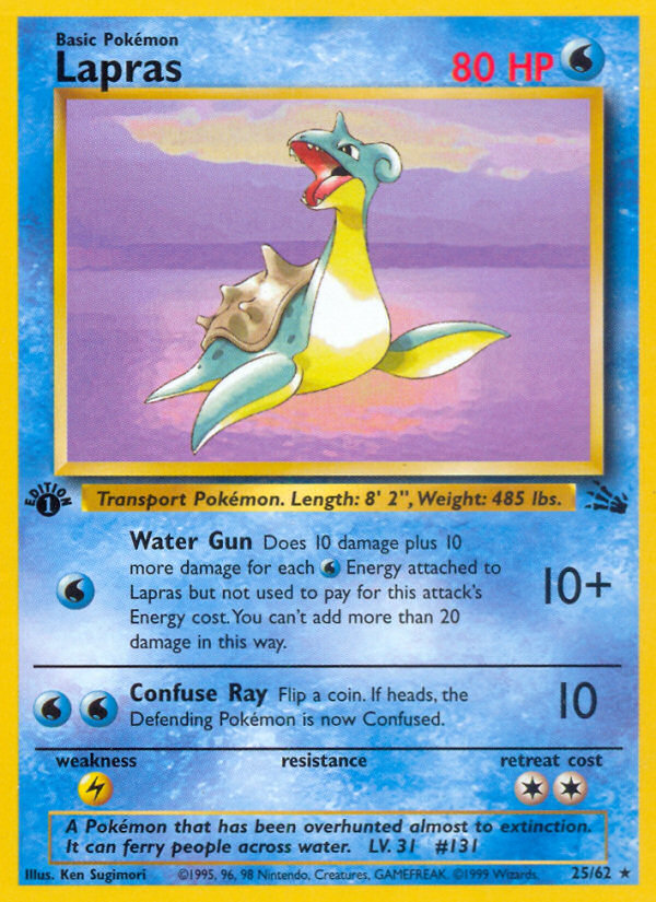Lapras (25/62) [Fossil 1st Edition] | Odin's Place