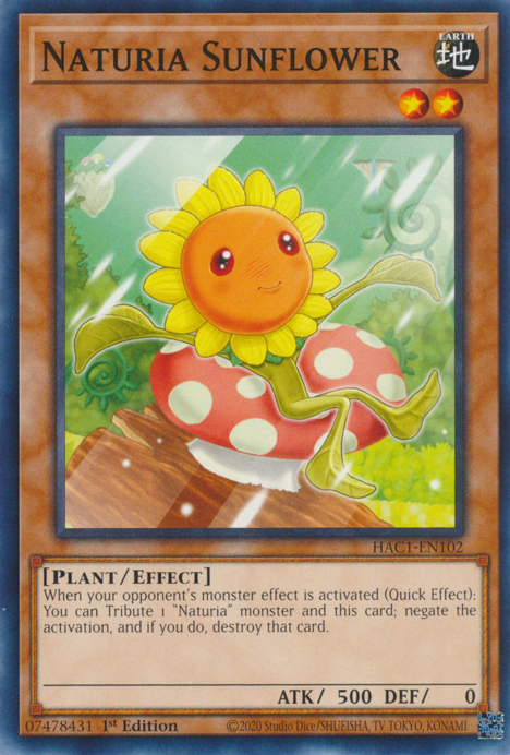 Naturia Sunflower [HAC1-EN102] Common | Odin's Place