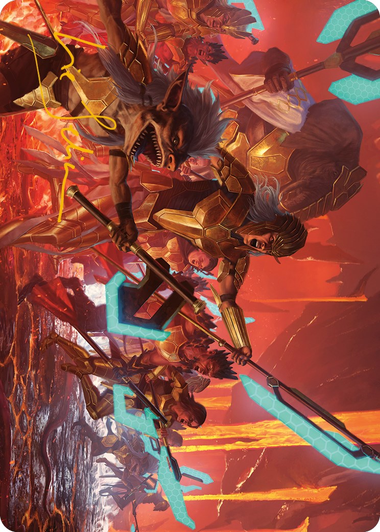 Roar of Resistance Art Card (Gold-Stamped Signature) [Phyrexia: All Will Be One Art Series] | Odin's Place