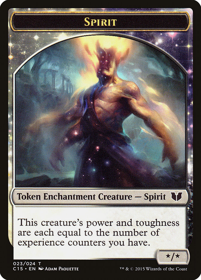 Knight (005) // Spirit (023) Double-Sided Token [Commander 2015 Tokens] | Odin's Place