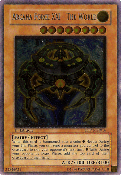 Arcana Force XXI - The World [LODT-EN016] Ultimate Rare | Odin's Place