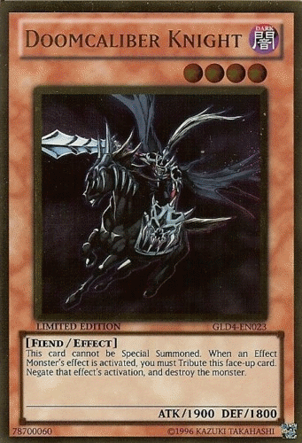 Doomcaliber Knight [GLD4-EN023] Gold Rare | Odin's Place