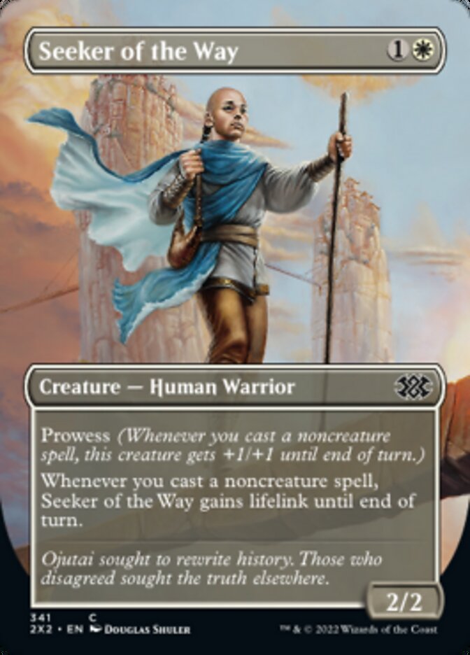 Seeker of the Way (Borderless Alternate Art) [Double Masters 2022] | Odin's Place