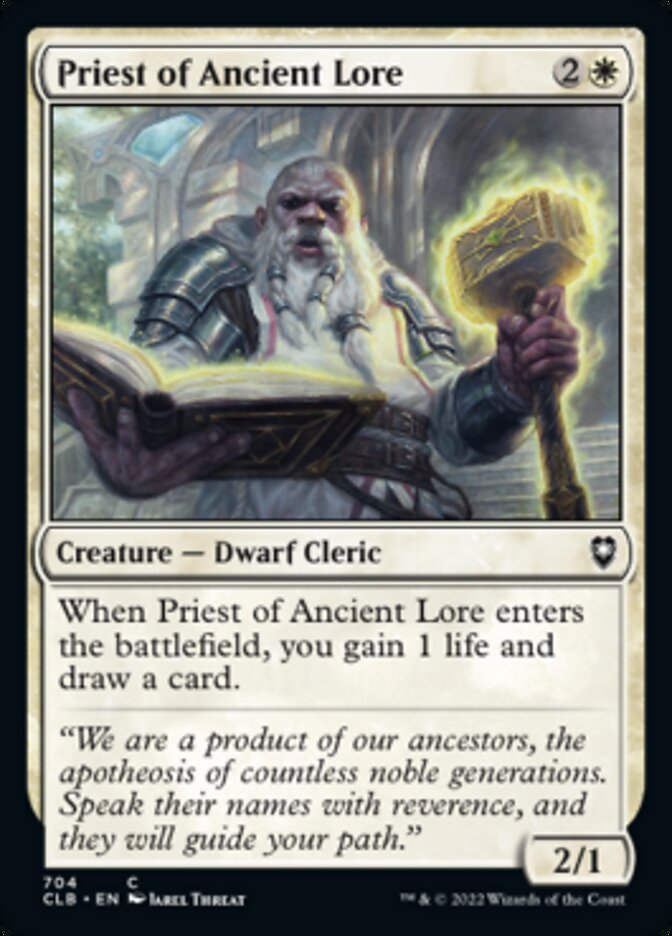 Priest of Ancient Lore [Commander Legends: Battle for Baldur's Gate] | Odin's Place