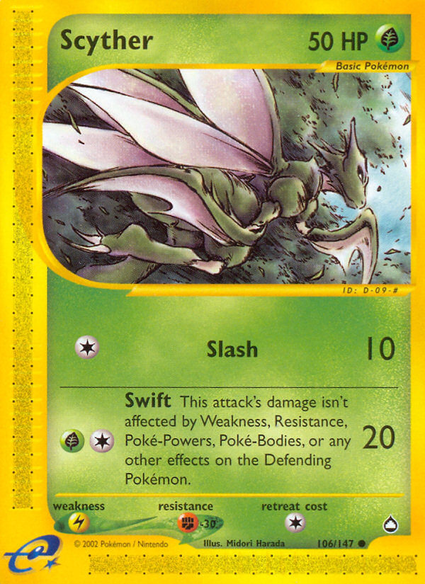 Scyther (106/147) [Aquapolis] | Odin's Place