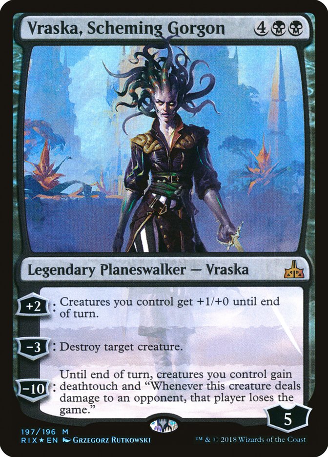 Vraska, Scheming Gorgon (197) [Rivals of Ixalan] | Odin's Place
