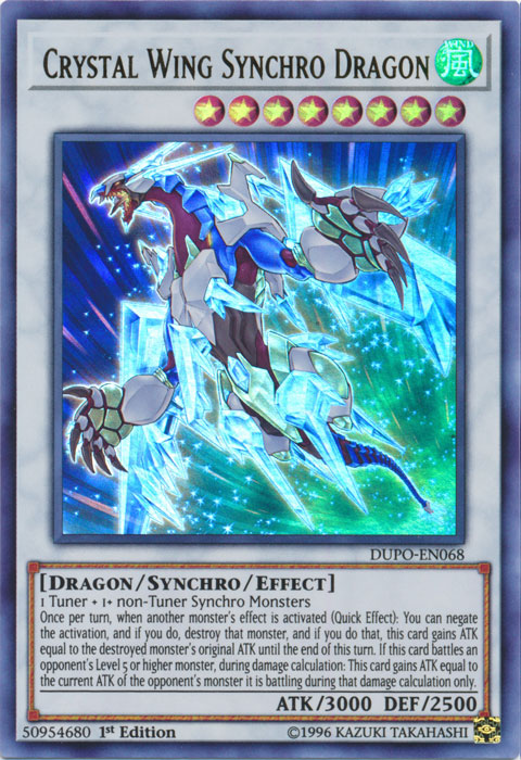 Crystal Wing Synchro Dragon [DUPO-EN068] Ultra Rare | Odin's Place