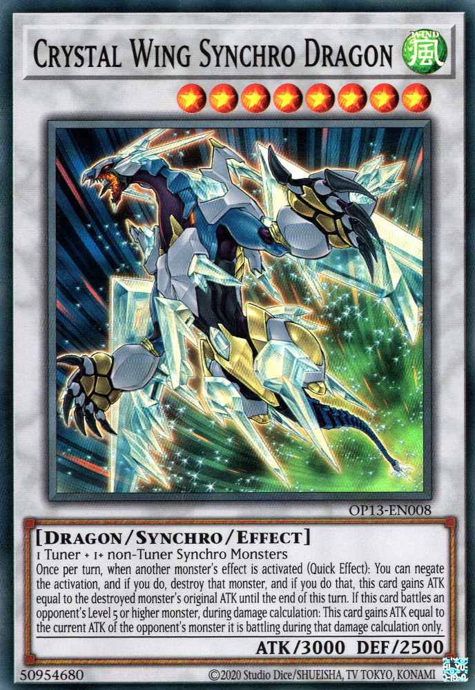 Crystal Wing Synchro Dragon [OP13-EN008] Super Rare | Odin's Place