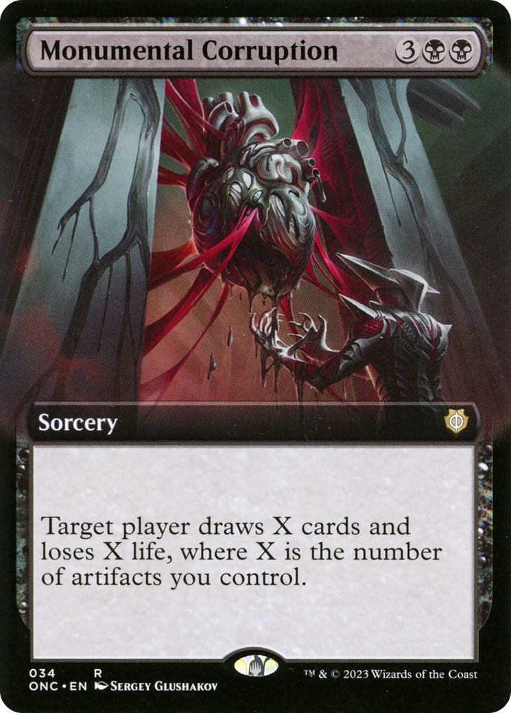 Monumental Corruption (Extended Art) [Phyrexia: All Will Be One Commander] | Odin's Place