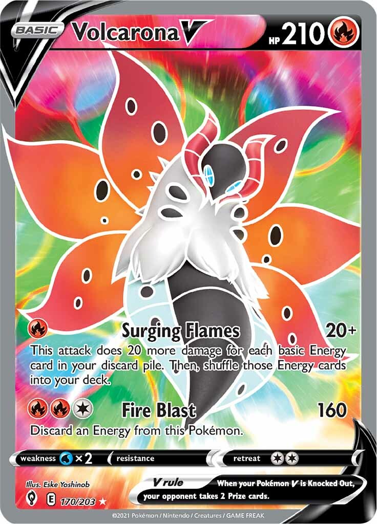 Volcarona V (170/203) [Sword & Shield: Evolving Skies] | Odin's Place