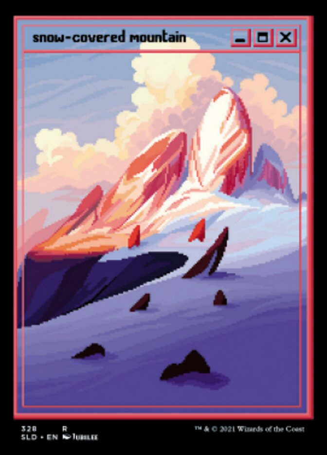 Snow-Covered Mountain (Foil Etched) [Secret Lair Drop Series] | Odin's Place