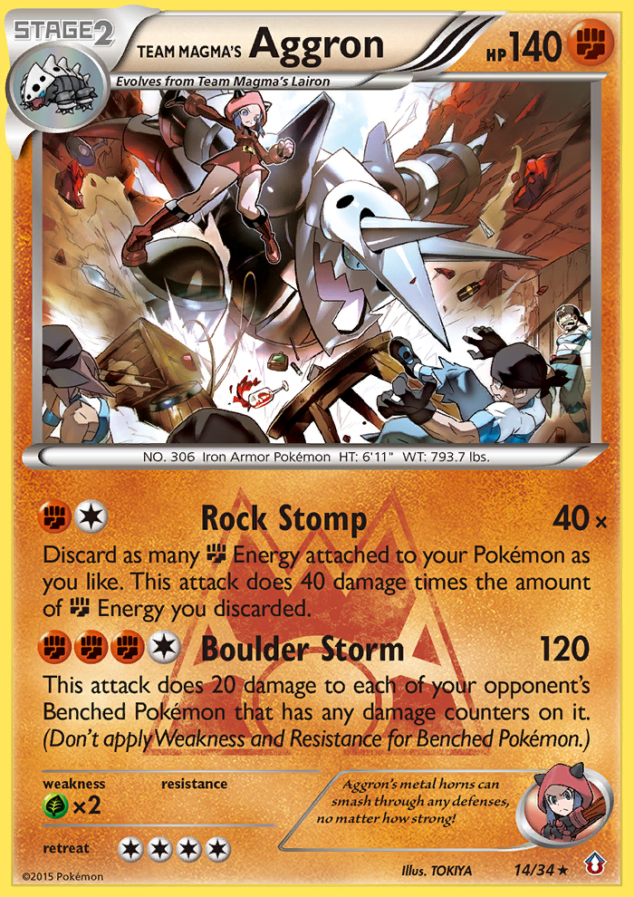 Team Magma's Aggron (14/34) [XY: Double Crisis] | Odin's Place