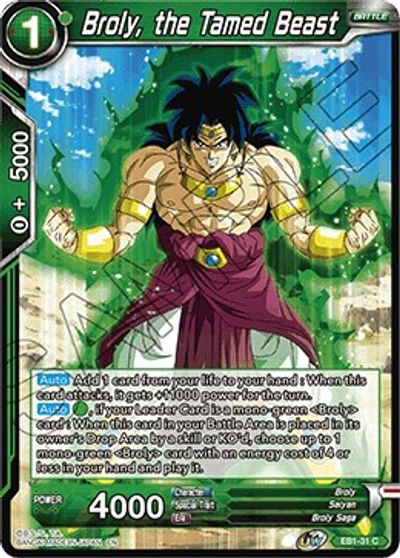 Broly, the Tamed Beast (EB1-31) [Battle Evolution Booster] | Odin's Place