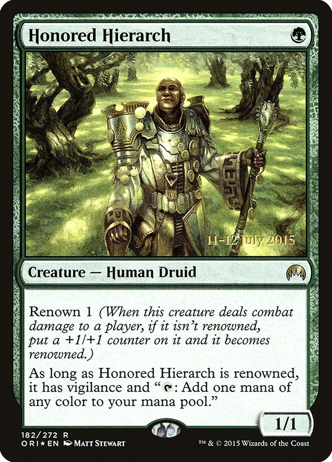 Honored Hierarch (182) [Magic Origins Prerelease Promos] | Odin's Place