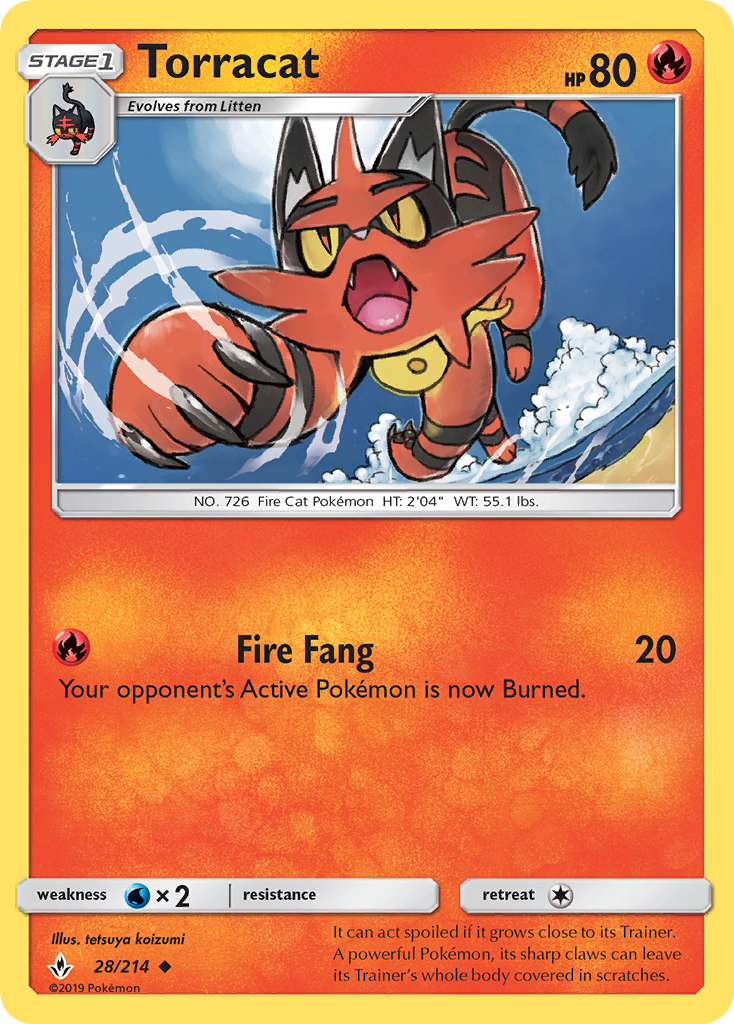 Torracat (28/214) [Sun & Moon: Unbroken Bonds] | Odin's Place