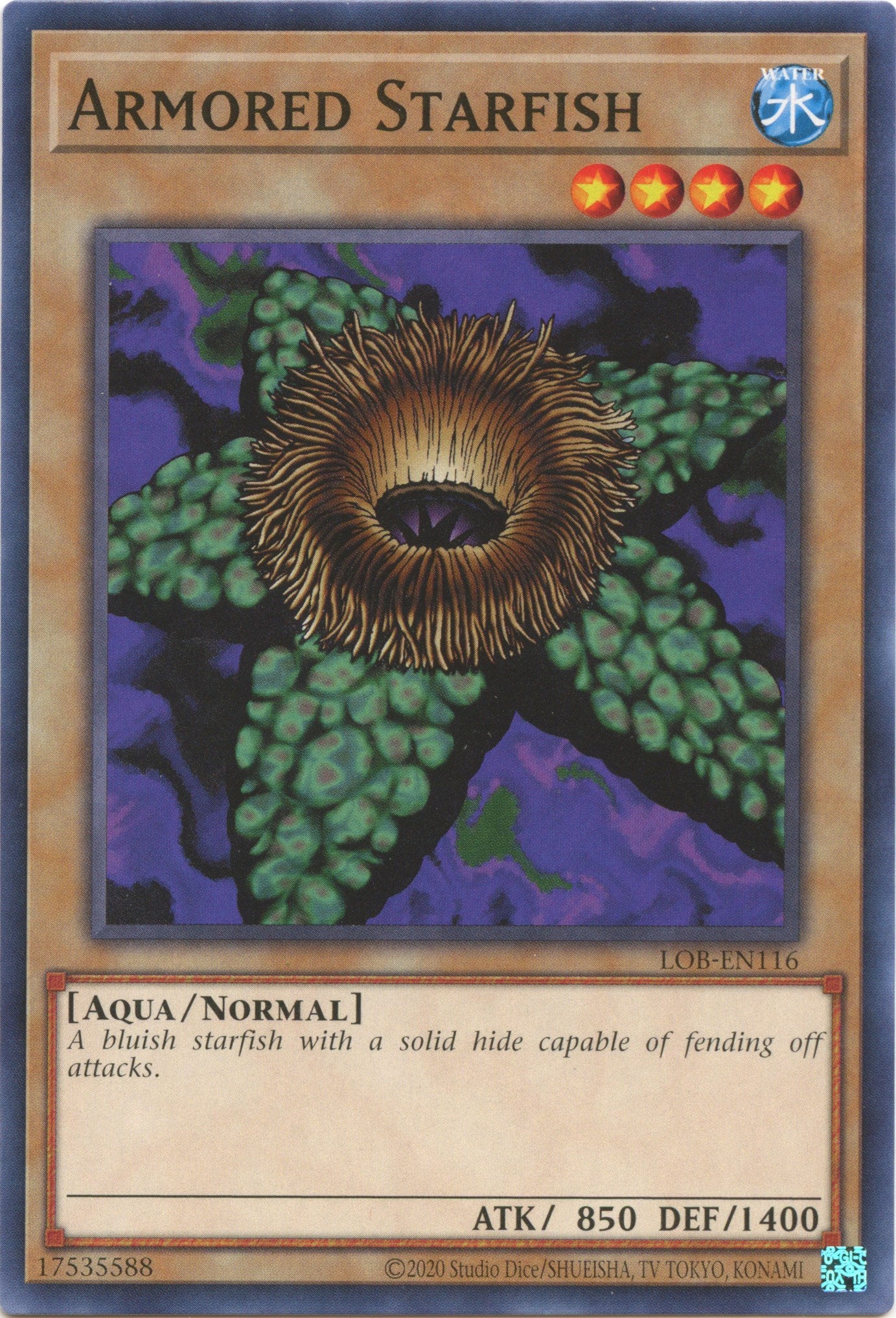 Armored Starfish (25th Anniversary) [LOB-EN116] Common | Odin's Place