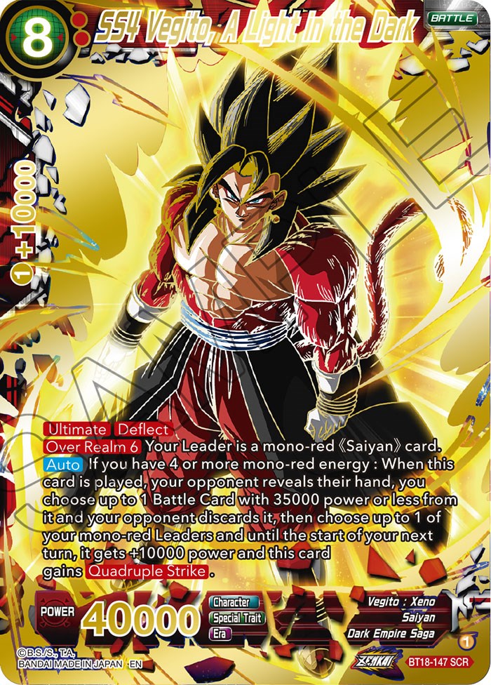 SS4 Vegito, A Light in the Dark (BT18-147) [Dawn of the Z-Legends] | Odin's Place