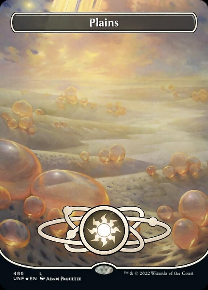 Plains (486) (Planetary Space-ic Land) (Galaxy Foil) [Unfinity] | Odin's Place