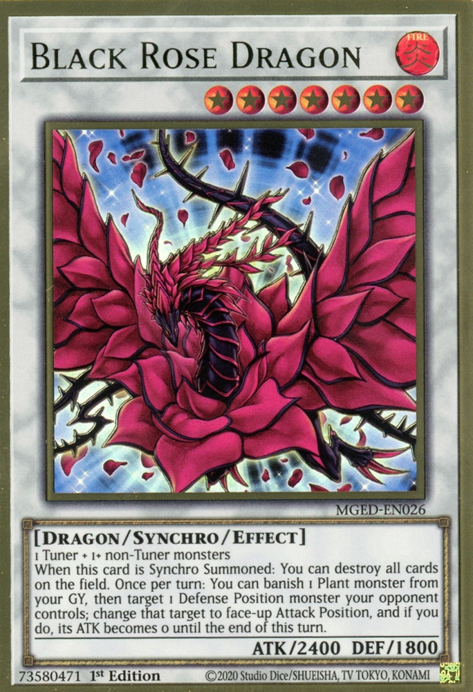 Black Rose Dragon [MGED-EN026] Gold Rare | Odin's Place