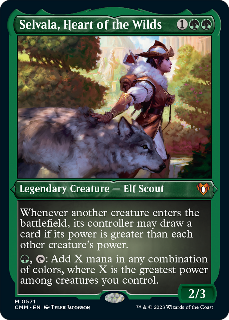 Selvala, Heart of the Wilds (Foil Etched) [Commander Masters] | Odin's Place