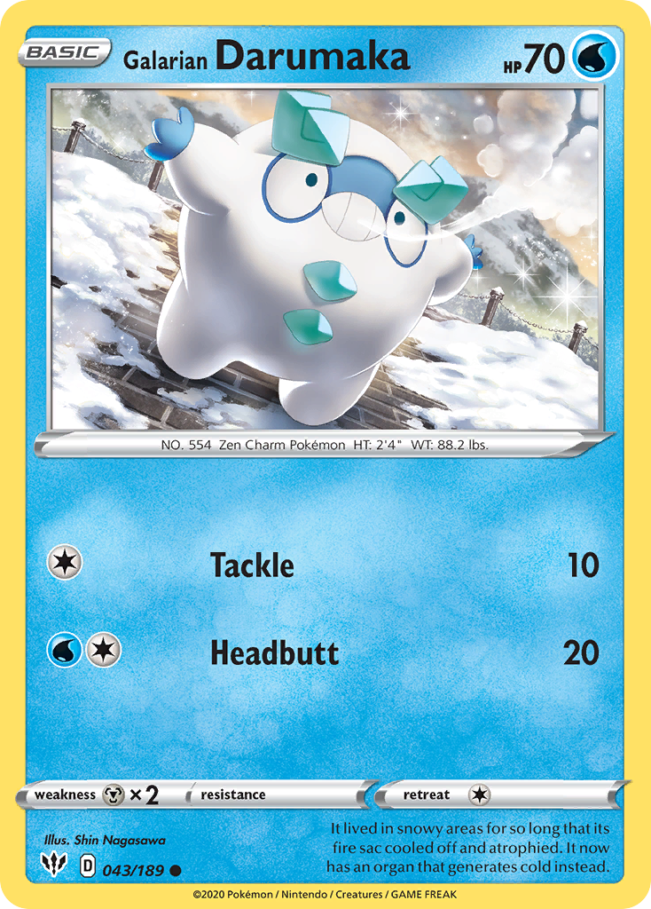 Galarian Darumaka (043/189) [Sword & Shield: Darkness Ablaze] | Odin's Place