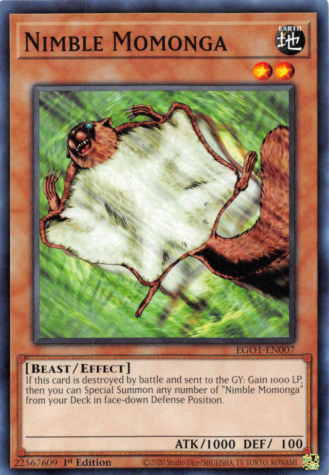 Nimble Momonga [EGO1-EN007] Common | Odin's Place