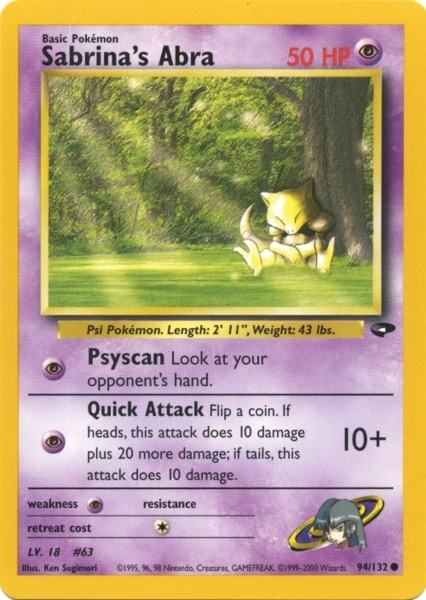 Sabrina's Abra (94/132) [Gym Challenge Unlimited] | Odin's Place