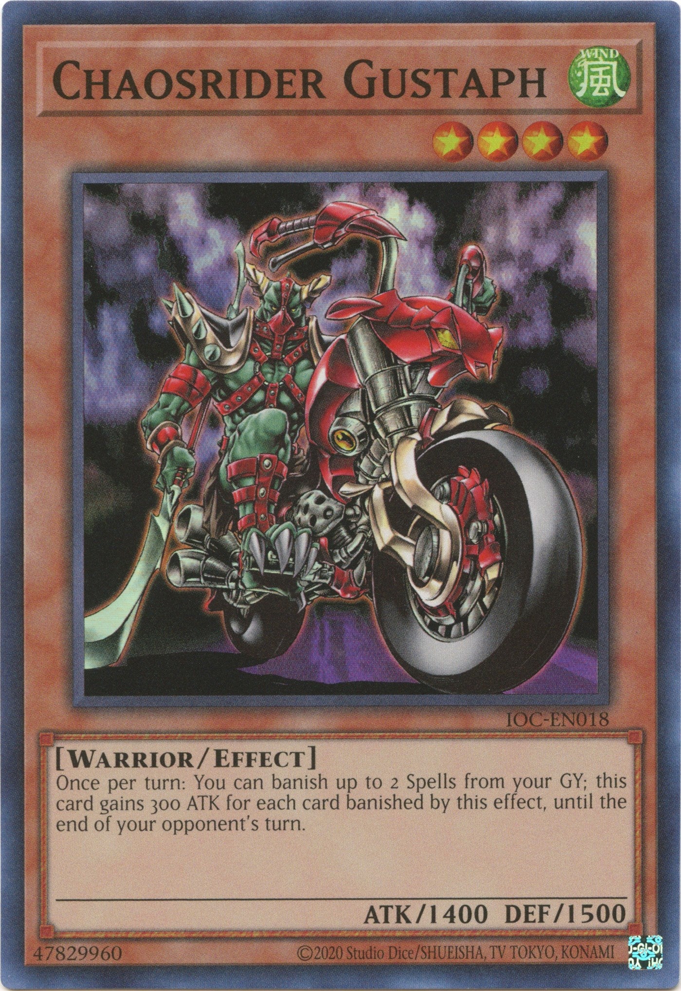 Chaosrider Gustaph (25th Anniversary) [IOC-EN018] Super Rare | Odin's Place