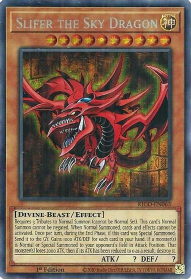 Slifer the Sky Dragon [KICO-EN063] Secret Pharaoh's Rare | Odin's Place