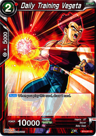 Daily Training Vegeta (BT4-011) [Colossal Warfare] | Odin's Place